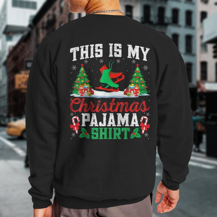 Nordic Skating Skaters Christmas Pajama Xmas Party Sweatshirt Back Print