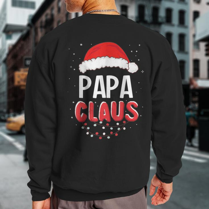 Papa Santa Claus Christmas Matching Costume Sweatshirt Back Print