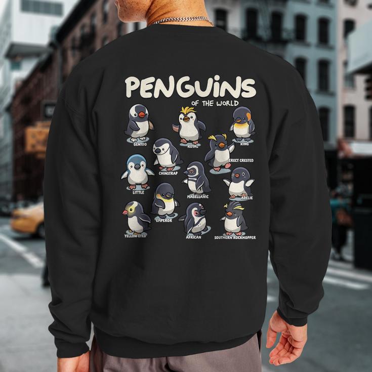 Penguin Penguins Animals Of The World Penguin Lovers Sweatshirt Back Print