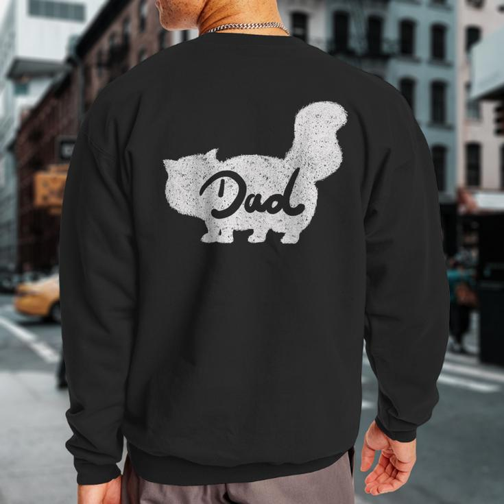 Persian Cat Dad VintageSweatshirt Back Print