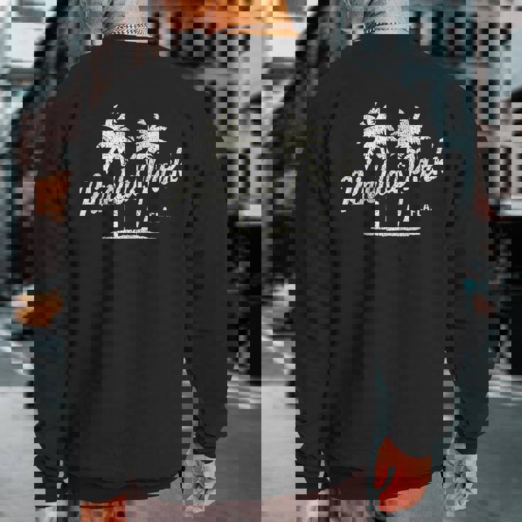 Pinellas Park Florida Vintage 70S Palm Trees Graphic Sweatshirt Back Print
