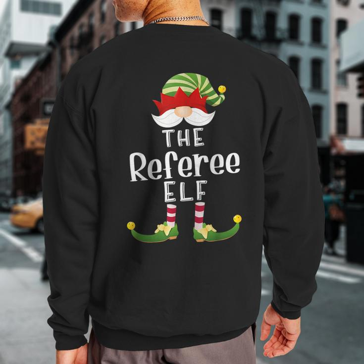 Referee Elf Group Christmas Pajama Party Sweatshirt Back Print