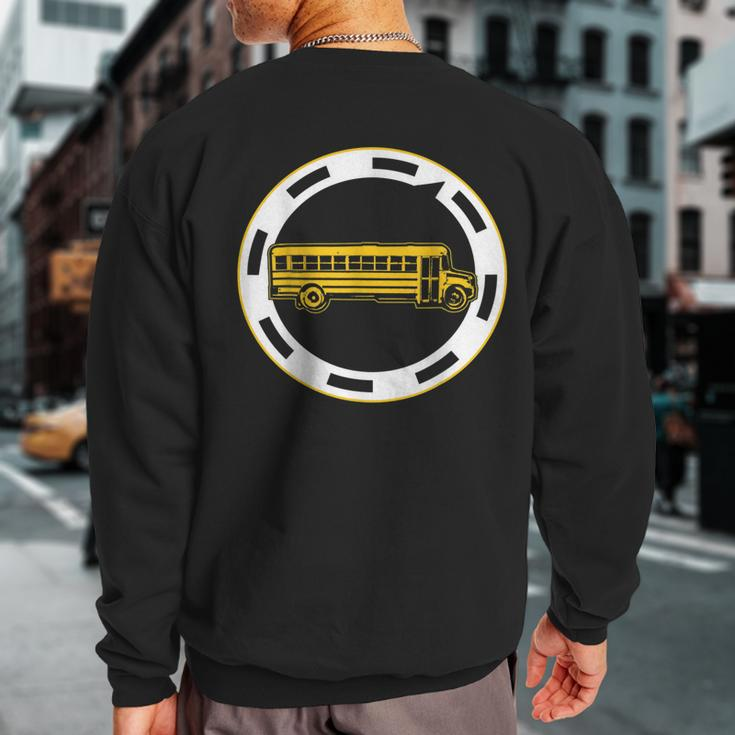 School Bus Driver Never Underestimate Grandpa Sweatshirt Back Print