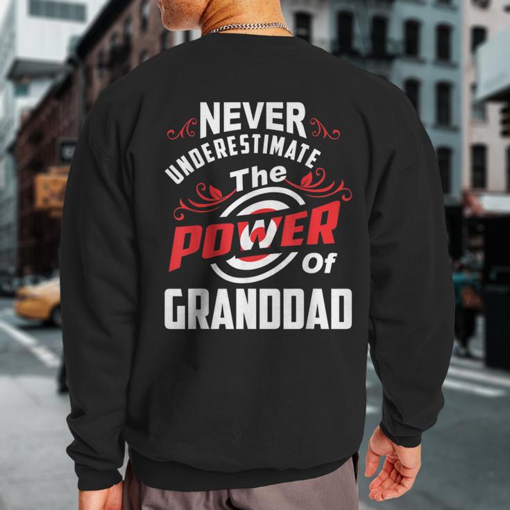 Never Underestimate The Power Of GranddadSweatshirt Back Print