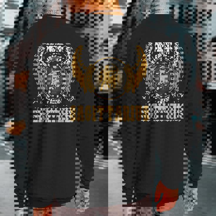 Never Underestimate The Power Of A Sagittarius Zodiac Sweatshirt Back Print