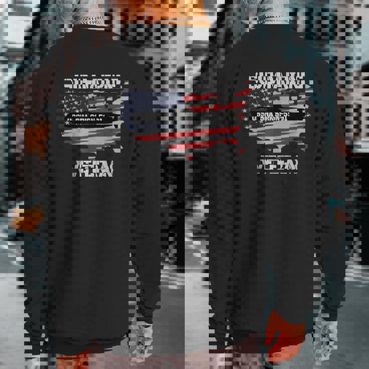 Uss Shark Ssn-591 Submarine Veterans Day Father Grandpa Dad Sweatshirt Back Print