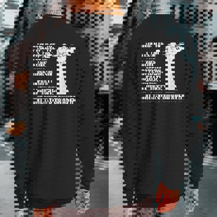 Vegan Quote For A Vegetarian Animal Rights Activists Sweatshirt Back Print