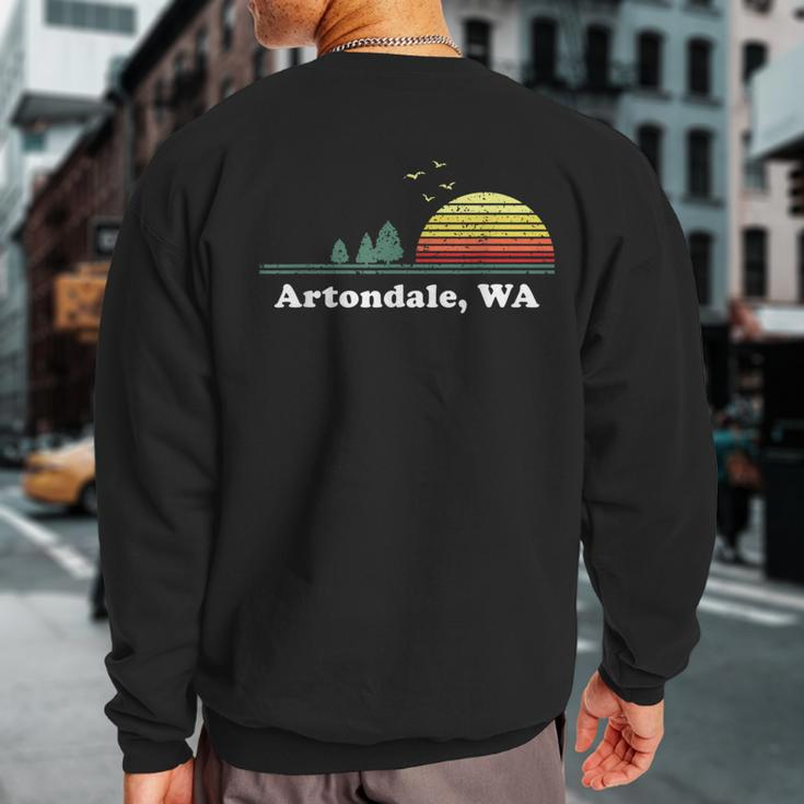 Vintage Artondale Washington Home Souvenir Graphic Themed Sweatshirt Back Print