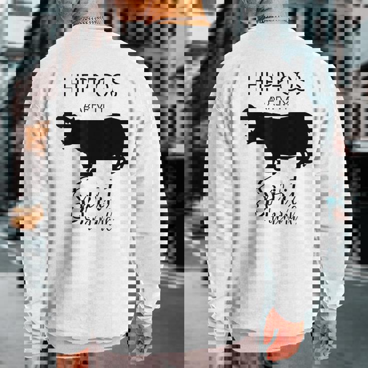 Hippo Hippopotamus Spirit Animal J000421 Sweatshirt Back Print