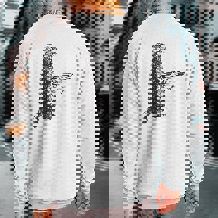 Hunting Woodchuck Ak-47 Gun Groundhog Sweatshirt Back Print Hunting Woodchuck Ak-47 Gun Groundhog Sweatshirt Back Print