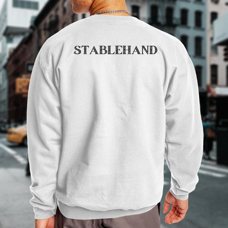 Stablehand Vintage Text Equestrian Sweatshirt Back Print