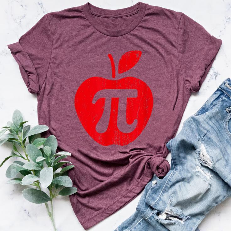 Apple Pi Day Math Nerd Pie Teacher 314 Bella Canvas T-shirt