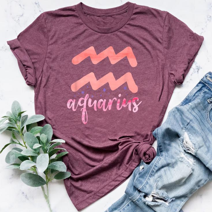 Aquarius Girl Horoscope For Her Aquarius Bella Canvas T-shirt