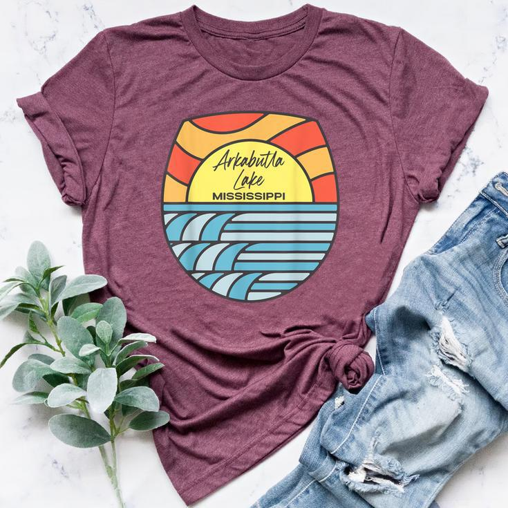 Arkabutla Lake Mississippi Ms Sunset Sunrise Trip Souvenir Bella Canvas T-shirt