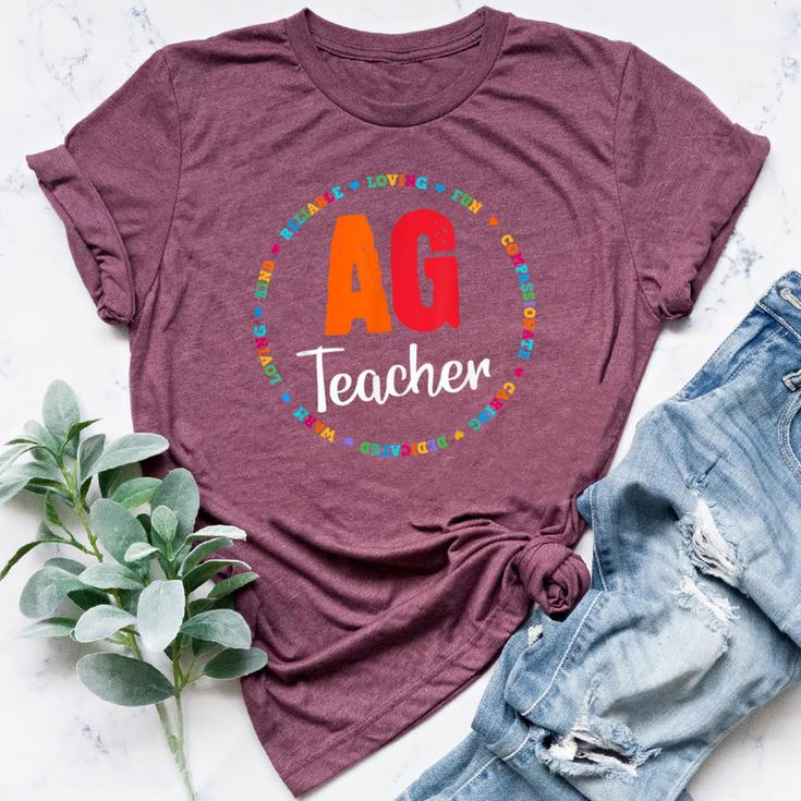Back To School Agriculture Teachers Squad Ag Teacher Bella Canvas T-shirt