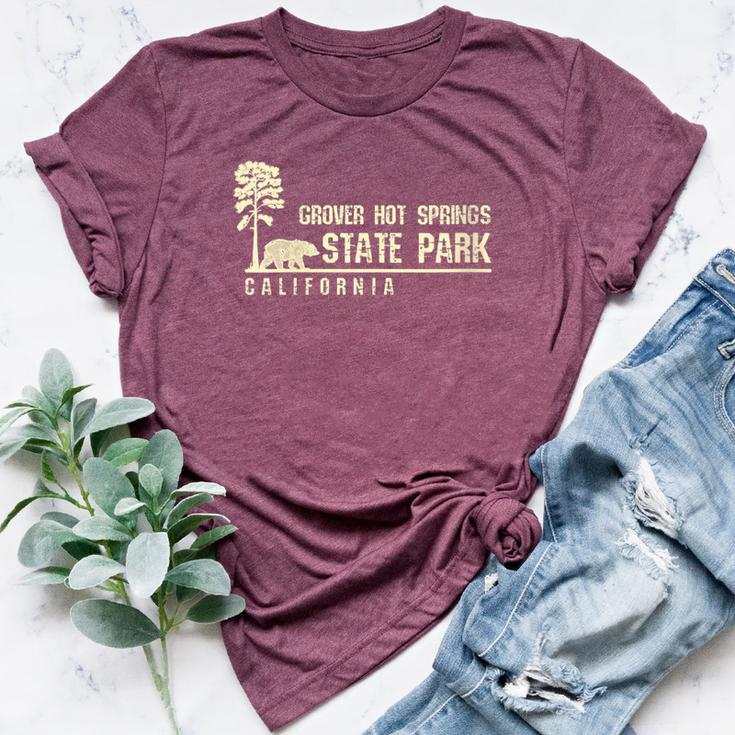 California Souvenir For Grover Hot Springs State Park Bella Canvas T-shirt