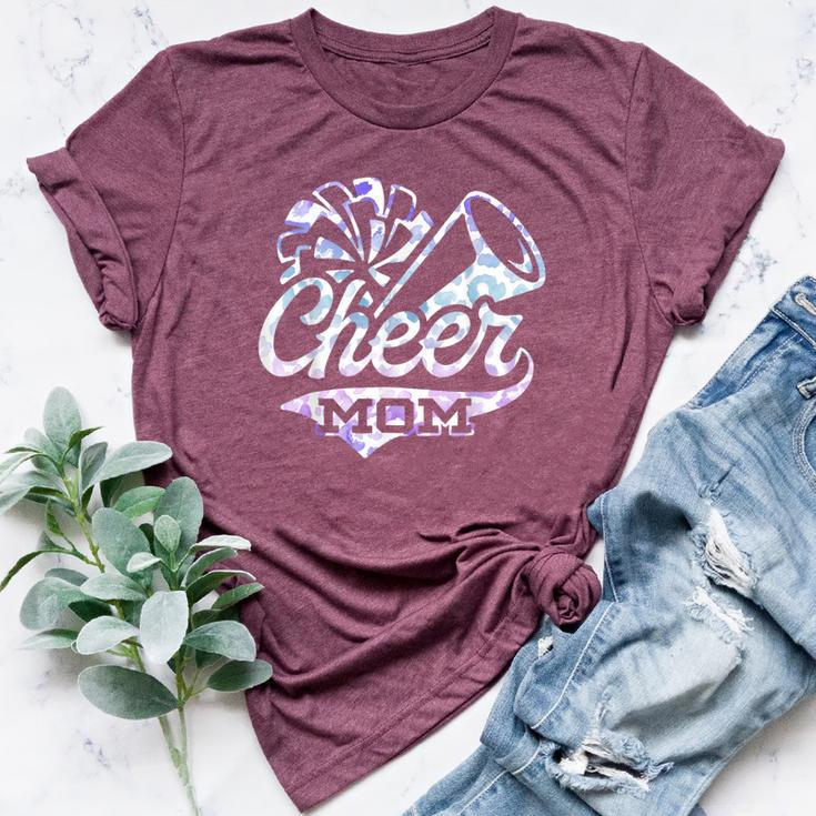Cheer Mom Biggest Fan Cheerleader Tie Dye Girl Pompom Bella Canvas T-shirt