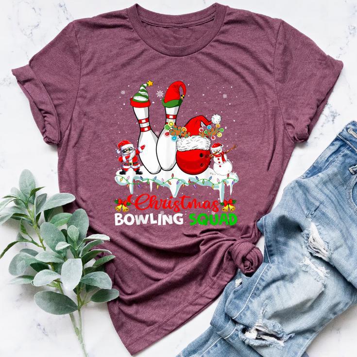 Christmas Bowling Squad Dabbing Santa Elf Bowling Tools Bella Canvas T-shirt