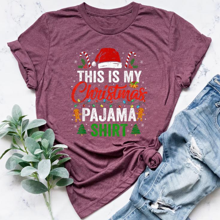 This Is My Christmas Pajama Xmas Pjs Women Bella Canvas T-shirt