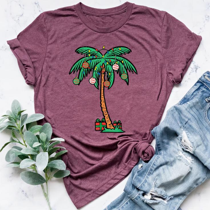 Christmas Palm Xmas Tree Tropical Beach Hawaii Kid Bella Canvas T-shirt