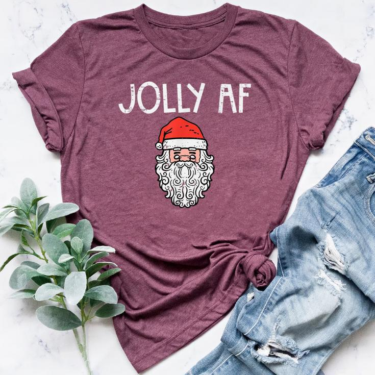 Christmas Santa Jolly Xmas Holiday Humor Women Bella Canvas T-shirt