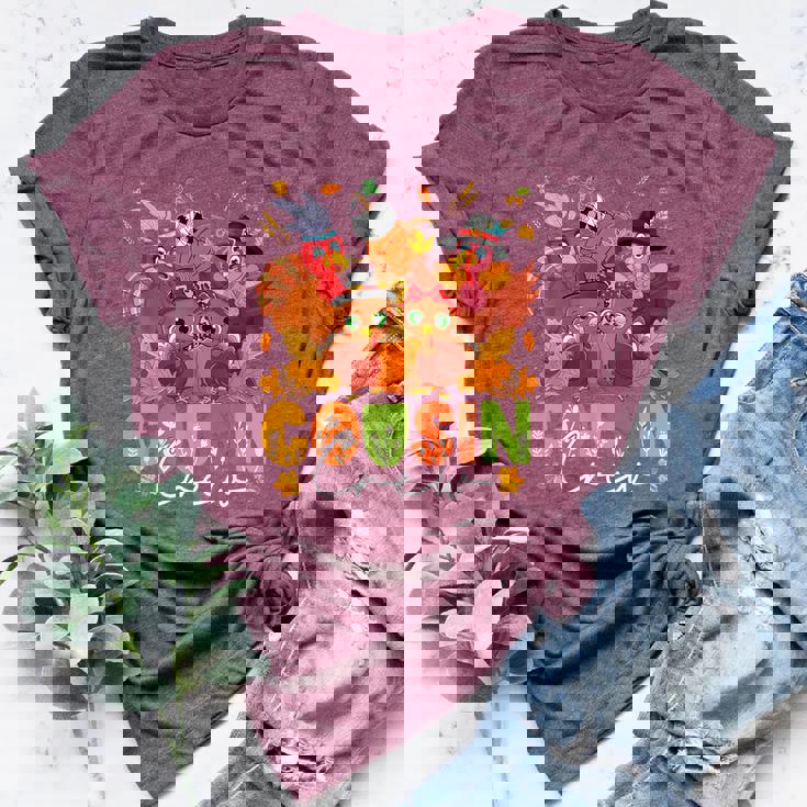 Cousin Crew Thanksgiving Three Cute Turkeys Fall Pumpkins Bella Canvas T-shirt Cousin Crew Thanksgiving Three Cute Turkeys Fall Pumpkins Bella Canvas T-shirt