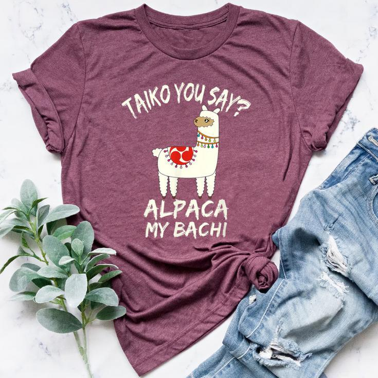 Taiko Alpaca Llama Bachi Pun Practice Group Bella Canvas T-shirt