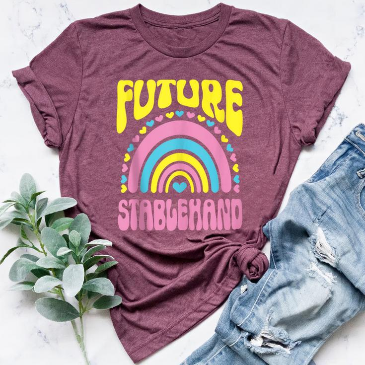 Future Stablehand Bright Retro Rainbow Occupation Bella Canvas T-shirt