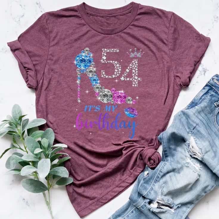 It's My 54Th Purple Shoe Crown Happy 54Th Birthday Bella Canvas T-shirt