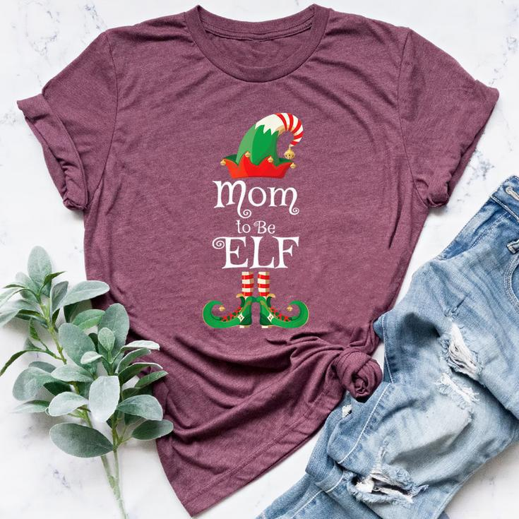 Mom To Be Elf Christmas Pregnancy Announcement Bella Canvas T-shirt