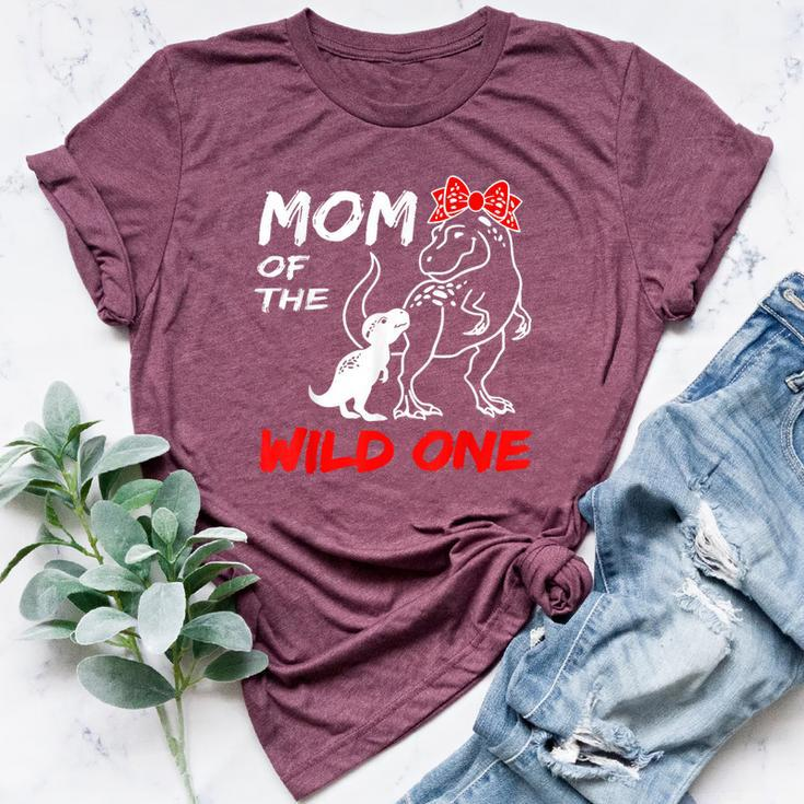 Mom Of The Wild One Mamasaurus Dinosaur T-Rex Bella Canvas T-shirt