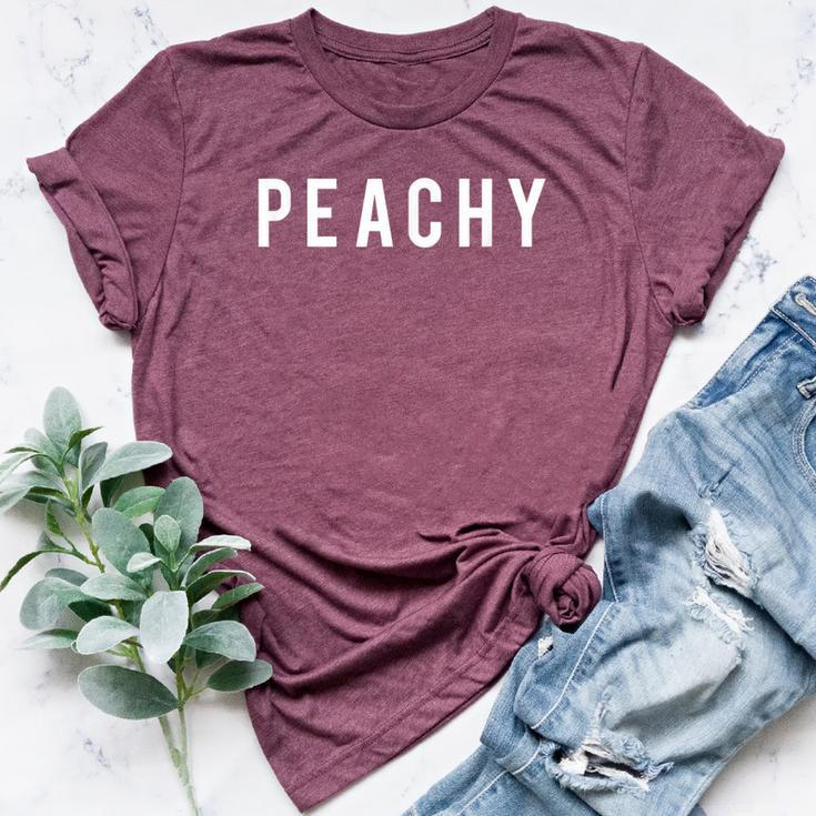 Peachy Cute Girls Quote Slogan Bella Canvas T-shirt