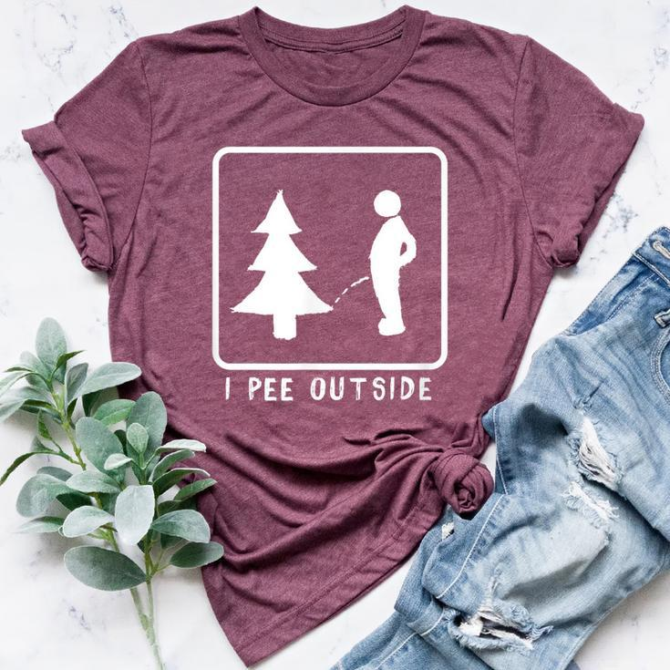 I Pee Outside Sarcastic Camping For Campers Bella Canvas T-shirt