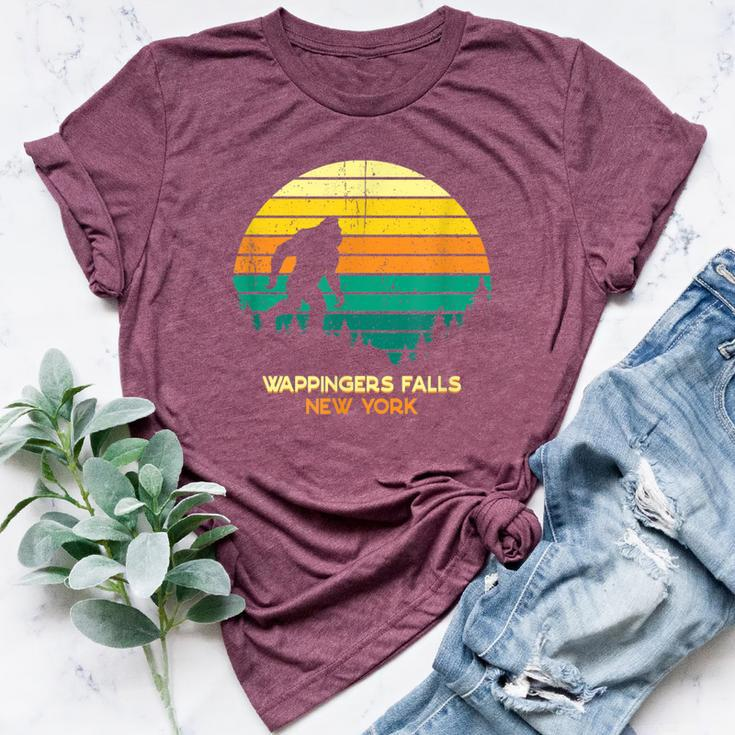 Retro Wappingers Falls New York Bigfoot Souvenir Bella Canvas T-shirt