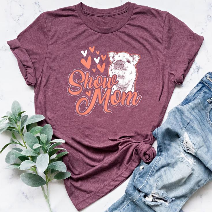 Show Mom Pig Bella Canvas T-shirt