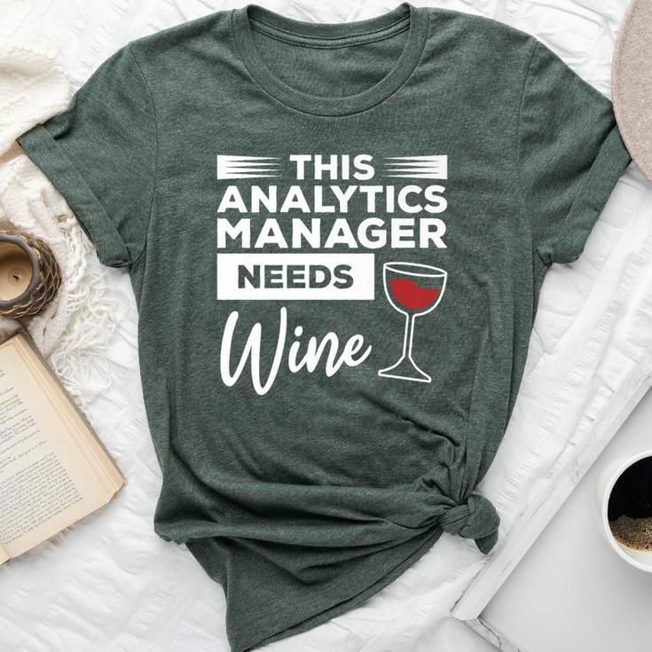 This Analytics Manager Needs Wine Bella Canvas T-shirt