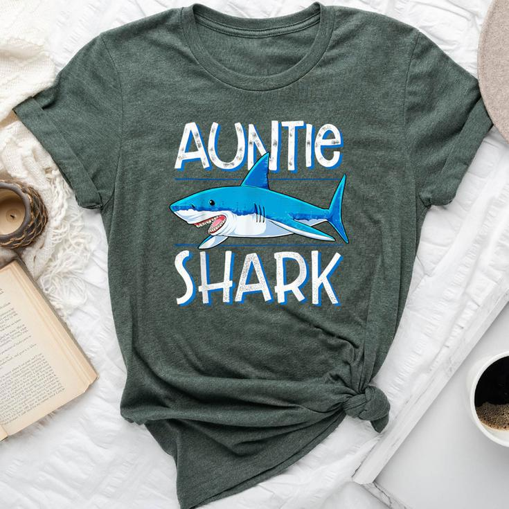 Auntie Shark T Family Matching Aunt Jawsome Bella Canvas T-shirt