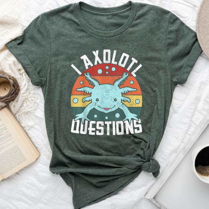 I Axolotl Questions Axolotl Animal Girl Boy Kid Cute Axolotl Bella Canvas T-shirt