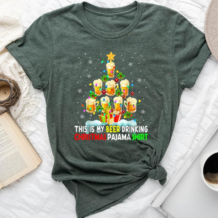This Is My Beer Drinking Christmas Pajama Beer Drinker Bella Canvas T-shirt