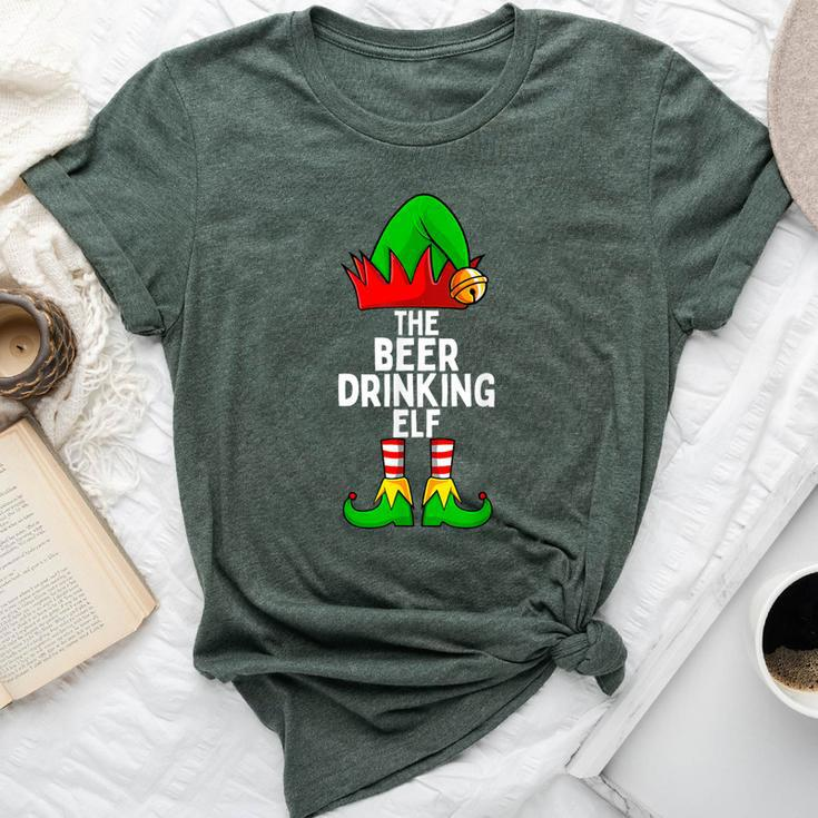 Beer Drinking Elf Matching Family Christmas Bella Canvas T-shirt