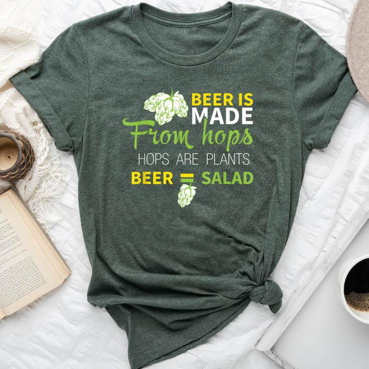 Beer Is From Hops Beer Equals Salad Alcoholic Party Bella Canvas T-shirt