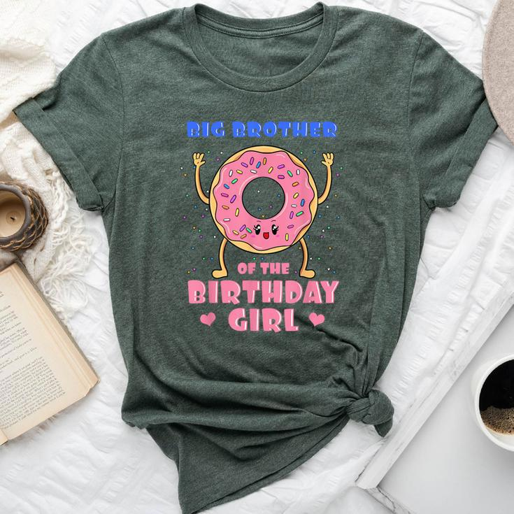Big Brother Of The Birthday Girl Donut Bday Party Bro Sib Bella Canvas T-shirt