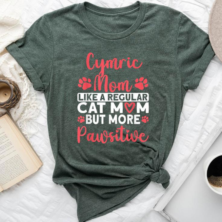 Cat Mom But More Pawsitive Cymric Cat Mom Bella Canvas T-shirt