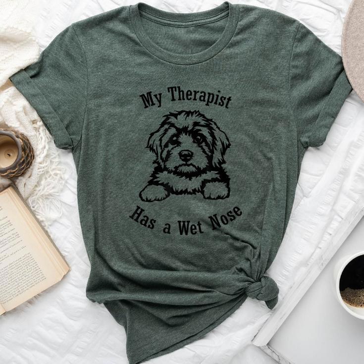 Cavapoo Dog Mom My Therapist Has A Wet Nose Bella Canvas T-shirt