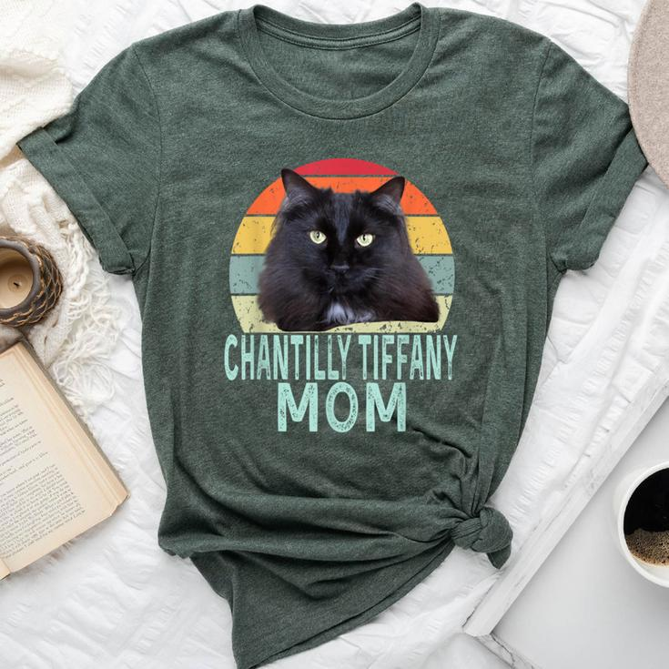 Chantilly-Tiffany Cat Mom Retro Vintage Cats Heartbeat Bella Canvas T-shirt