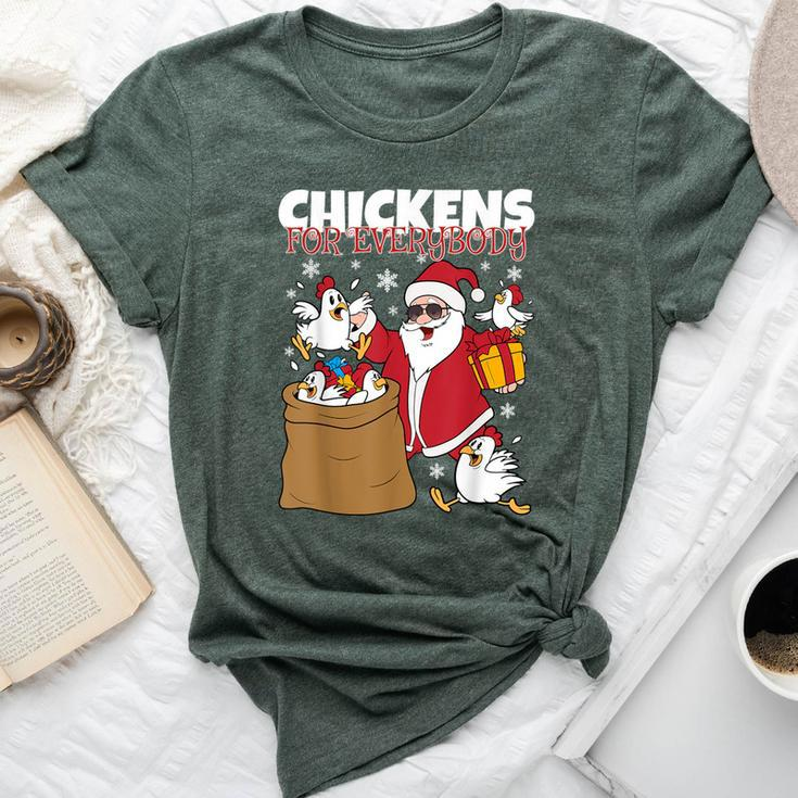 Chickens For Everybody Christmas Chicken Men Bella Canvas T-shirt