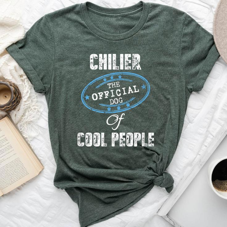 Chilier The Official Dog Of Cool People Mom Dad Bella Canvas T-shirt