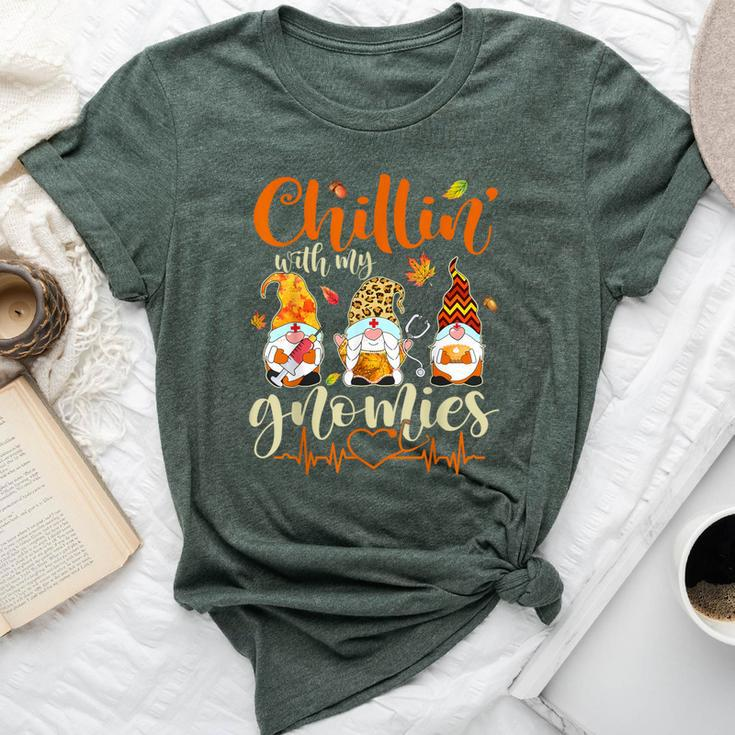Chillin With My Gnomies Nurse Gnome Happy Thanksgiving Fall Bella Canvas T-shirt