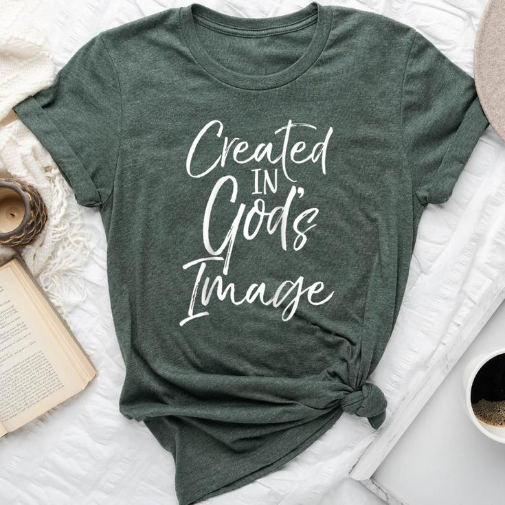 Christian Creation Quote Bible Verse Created In God's Image Bella Canvas T-shirt