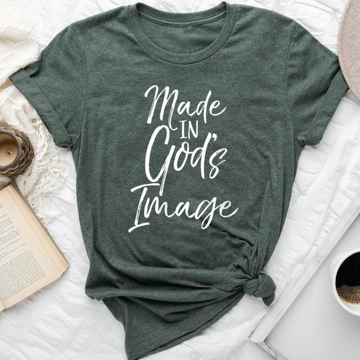 Christian Creation Quote Bible Verse Made In God's Image Bella Canvas T-shirt